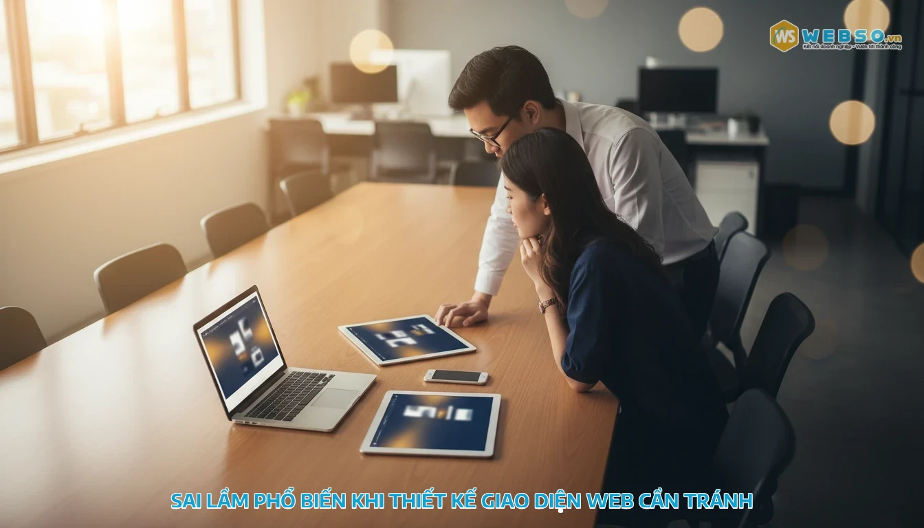 thiết kế giao diện web - Sai lầm phổ biến khi thiết kế giao diện web cần tránh