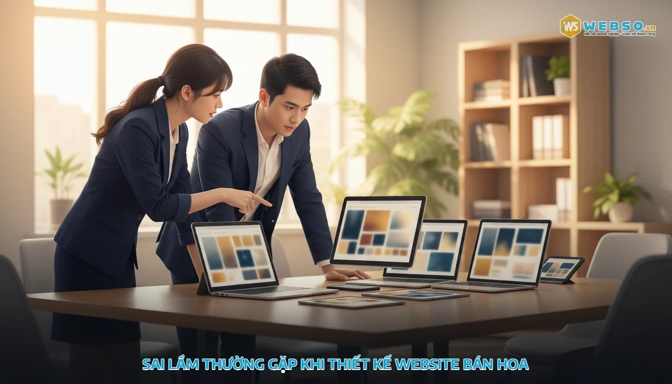 thiết kế web shop hoa - Sai lầm thường gặp khi thiết kế website bán hoa