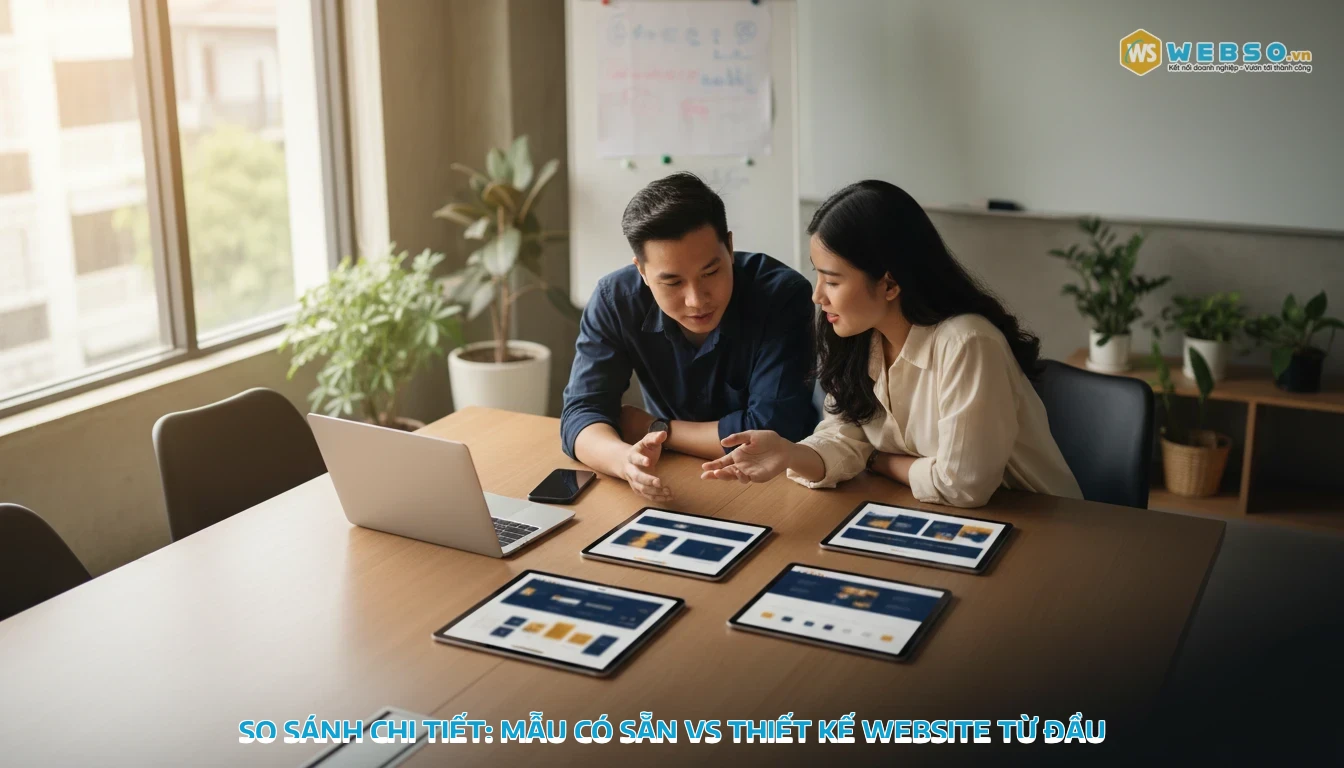 thiết kế web cho thuê xe - So sánh chi tiết: Mẫu có sẵn vs Thiết kế website từ đầu