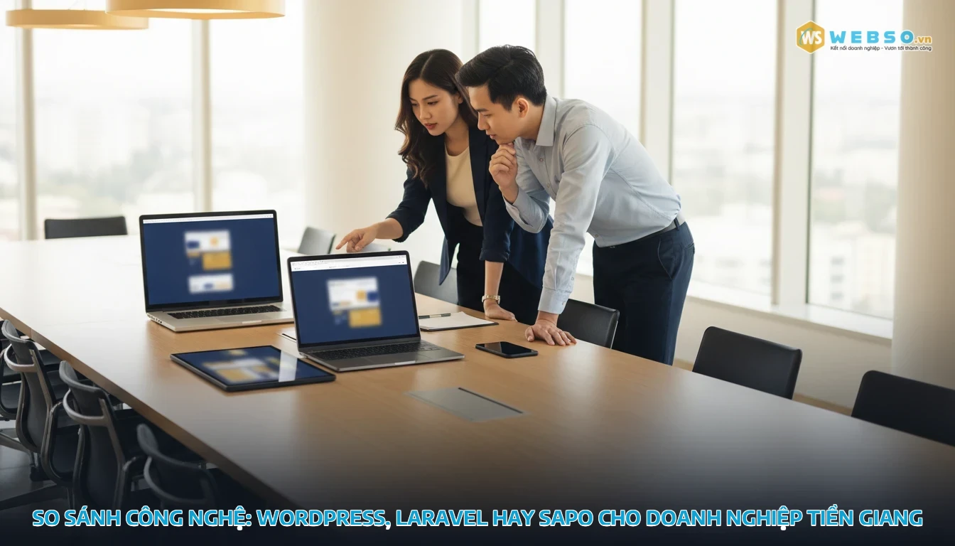 thiết kế web tiền giang - So sánh công nghệ: WordPress, Laravel hay Sapo cho doanh nghiệp Tiền Giang