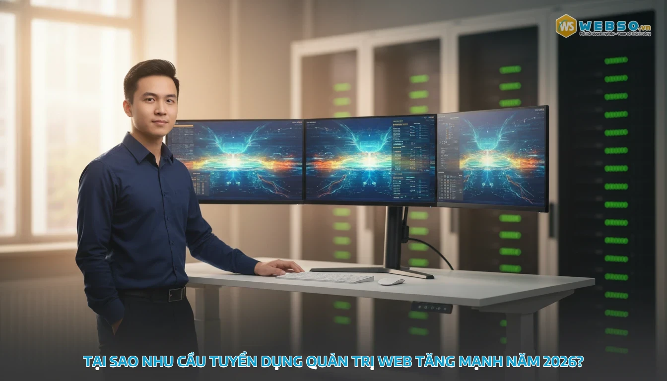 tuyển dụng nhân viên quản trị website - Tại sao nhu cầu tuyển dụng quản trị web tăng mạnh năm 2026?