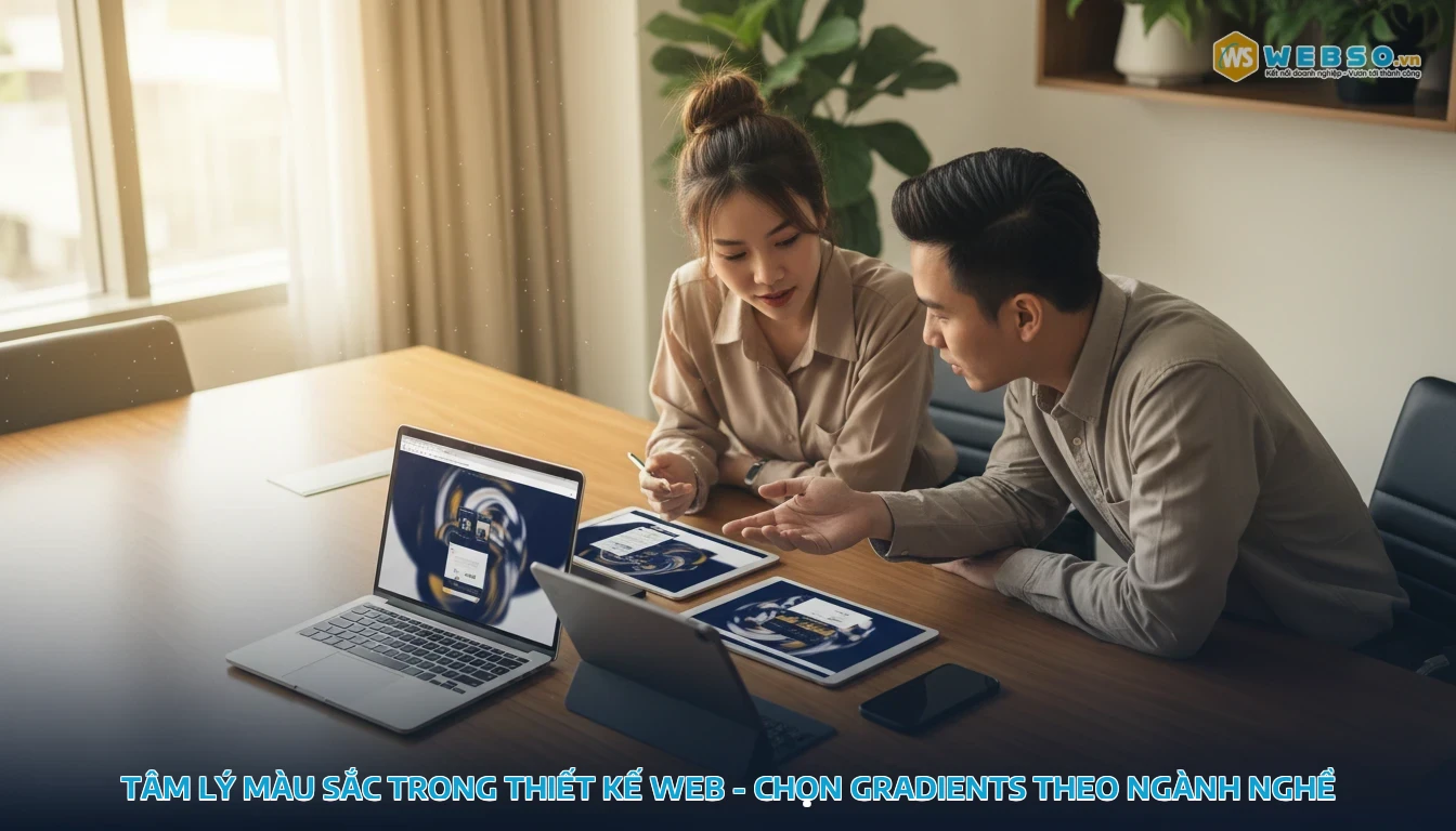 thiết kế web công ty - Tâm Lý Màu Sắc Trong Thiết Kế Web - Chọn Gradients Theo Ngành Nghề