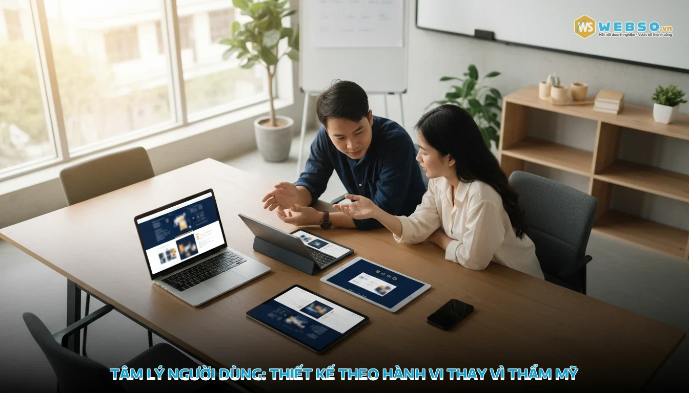 thiết kế website landing page - Tâm lý người dùng: Thiết kế theo hành vi thay vì thẩm mỹ