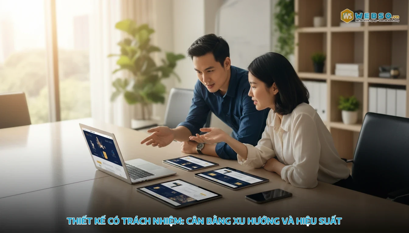 thiết kế giao diện web - Thiết kế có trách nhiệm: Cân bằng xu hướng và hiệu suất