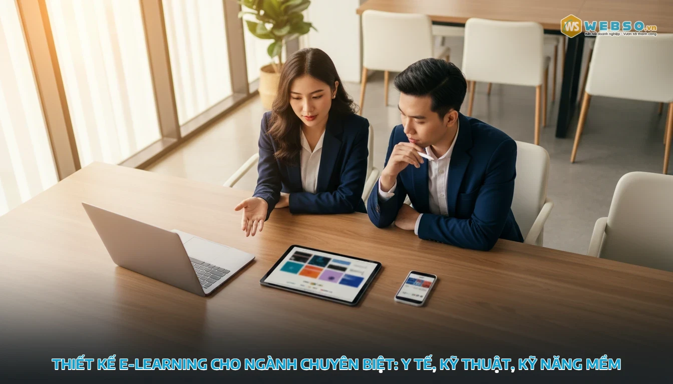 thiết kế web elearning - Thiết Kế E-learning Cho Ngành Chuyên Biệt: Y Tế, Kỹ Thuật, Kỹ Năng Mềm