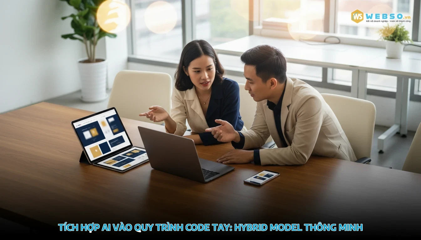 thiết kế web code tay - Tích hợp AI vào quy trình code tay: Hybrid model thông minh