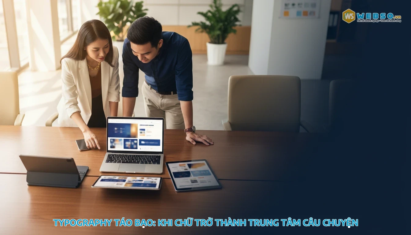 thiết kế giao diện web - Typography táo bạo: Khi chữ trở thành trung tâm câu chuyện