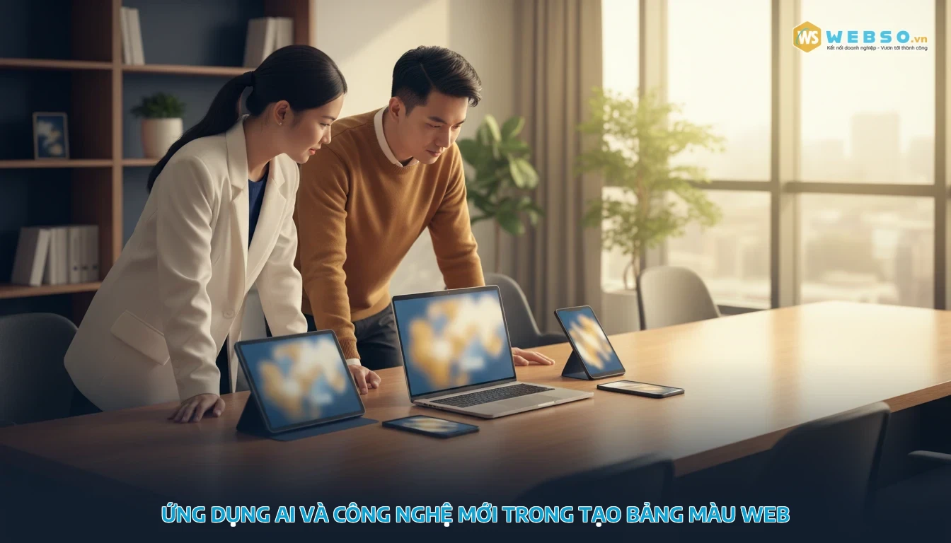 bảng màu thiết kế web - Ứng dụng AI và công nghệ mới trong tạo bảng màu web