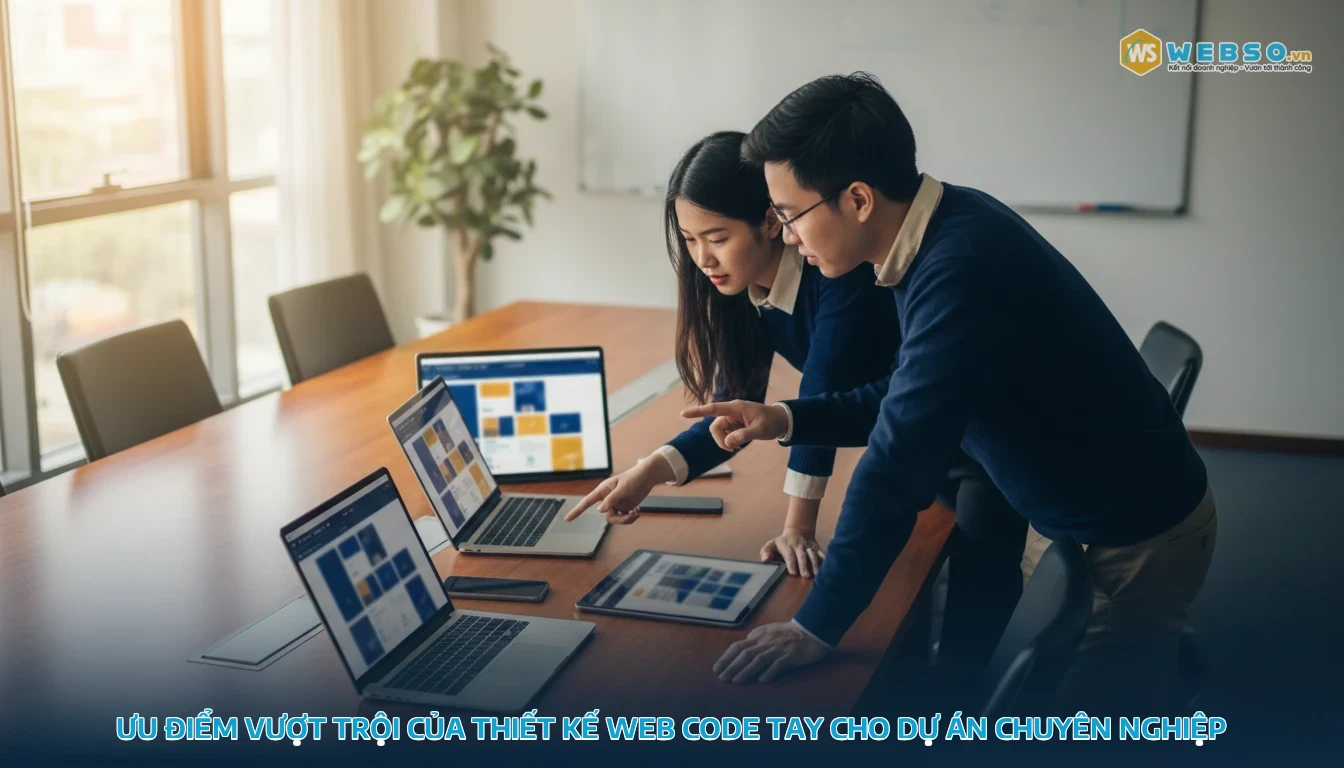 thiết kế web code tay - Ưu điểm vượt trội của thiết kế web code tay cho dự án chuyên nghiệp