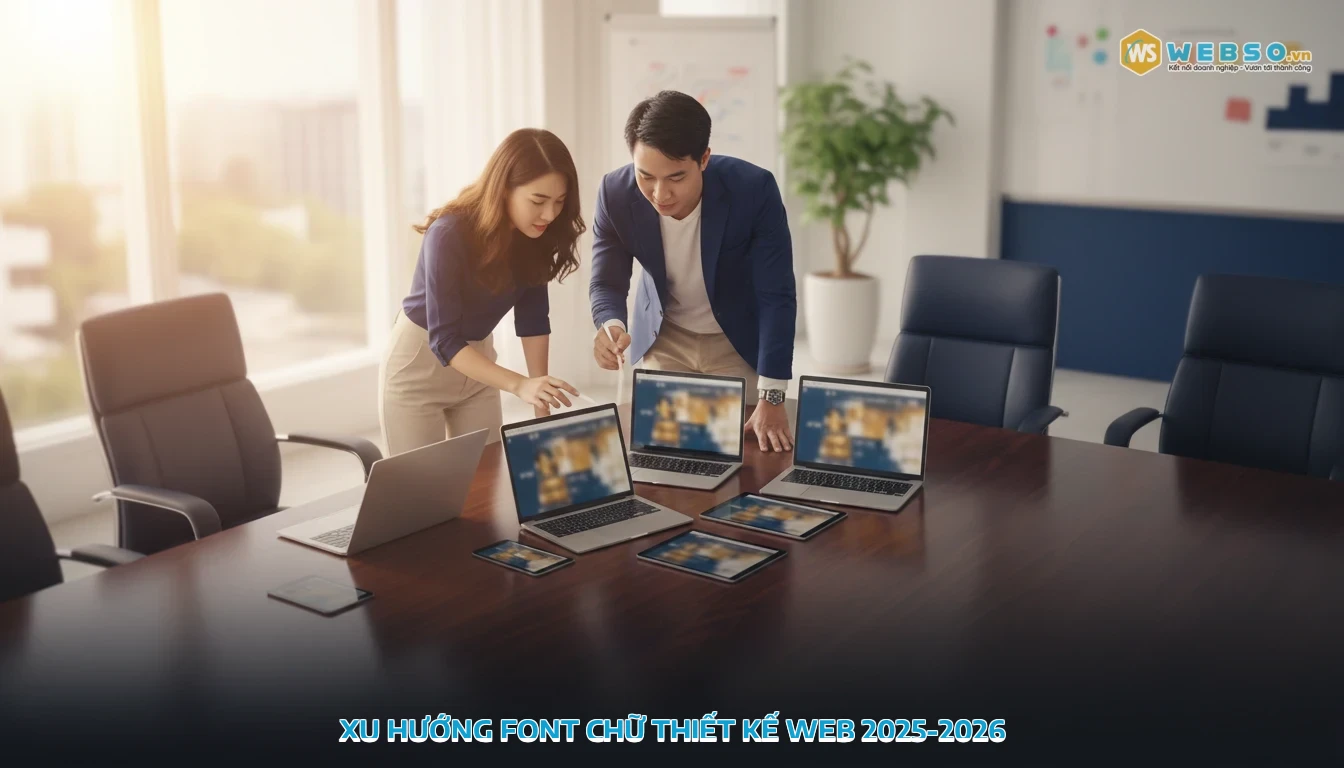 font chữ thiết kế web - Xu hướng font chữ thiết kế web 2025-2026