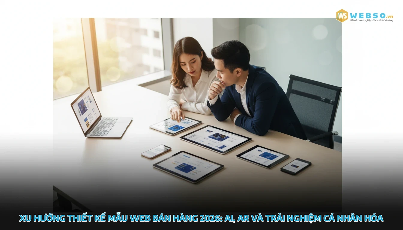 mẫu web bán hàng - Xu hướng thiết kế mẫu web bán hàng 2026: AI, AR và trải nghiệm cá nhân hóa