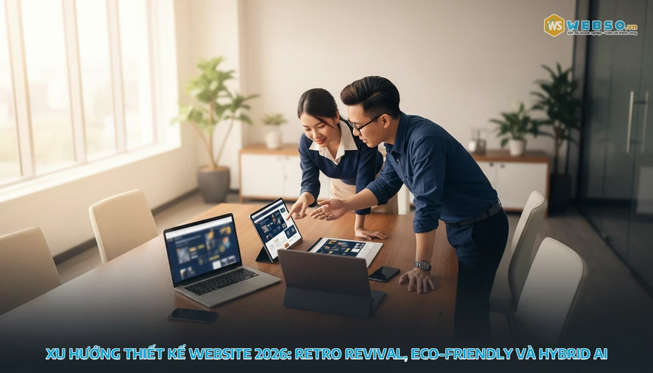 những điều cần biết khi thiết kế website - Xu hướng thiết kế website 2026: Retro Revival, Eco-Friendly và Hybrid AI