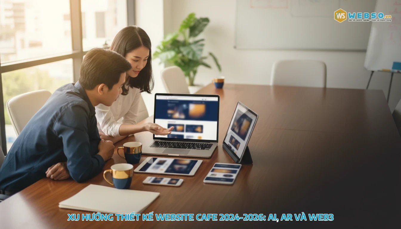thiết kế website quán cafe - Xu hướng thiết kế website cafe 2024-2026: AI, AR và Web3