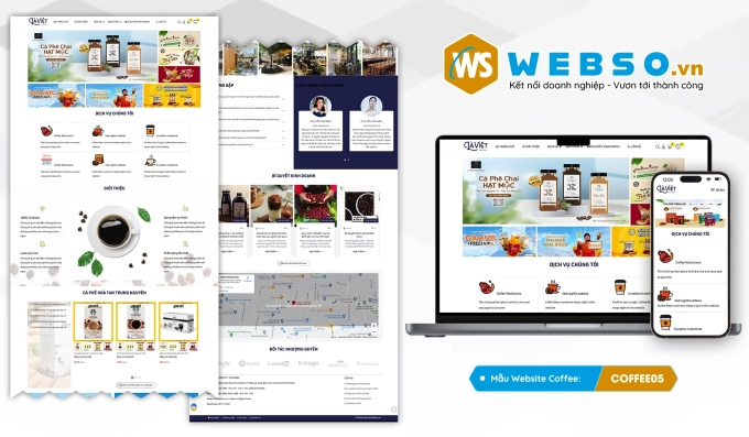 Mẫu website Bán Café 05