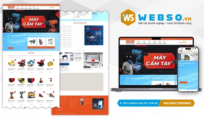Mẫu website Bán Máy Móc Thiết Bị 01