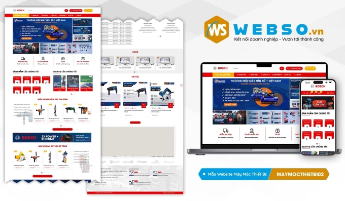 Mẫu website Bán Máy Móc Thiết Bị 02