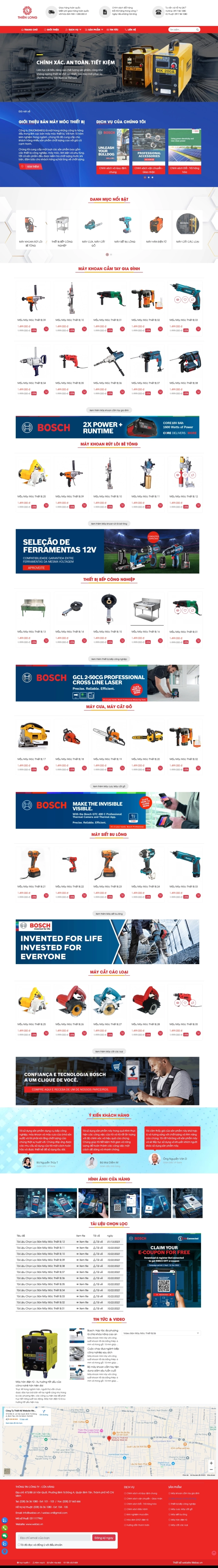 Mẫu website Bán Máy Móc Thiết Bị 03