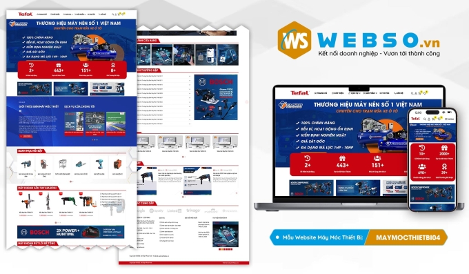 Mẫu website Bán Máy Móc Thiết Bị 04