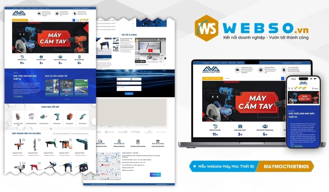 Mẫu website Bán Máy Móc Thiết Bị 05