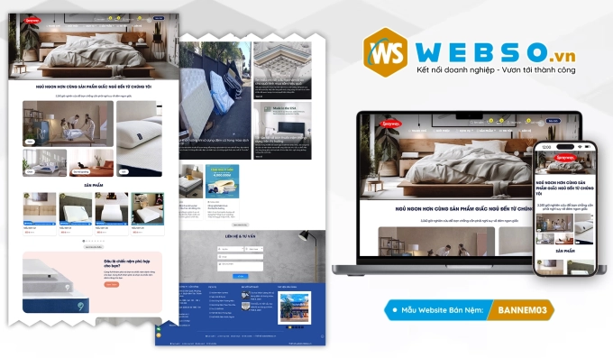 Mẫu website Bán Nệm(Vua Nệm) 03