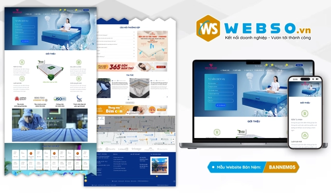 Mẫu website Bán Nệm(Vua Nệm) 05