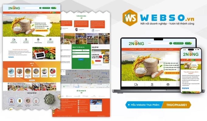 Mẫu website Bán Thực Phẩm 01