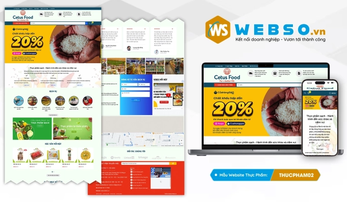 Mẫu website Bán Thực Phẩm 02