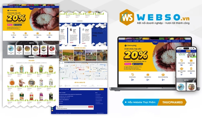 Mẫu website Bán Thực Phẩm 03