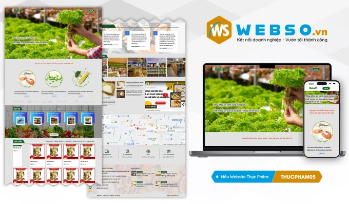 Mẫu website Bán Thực Phẩm 05