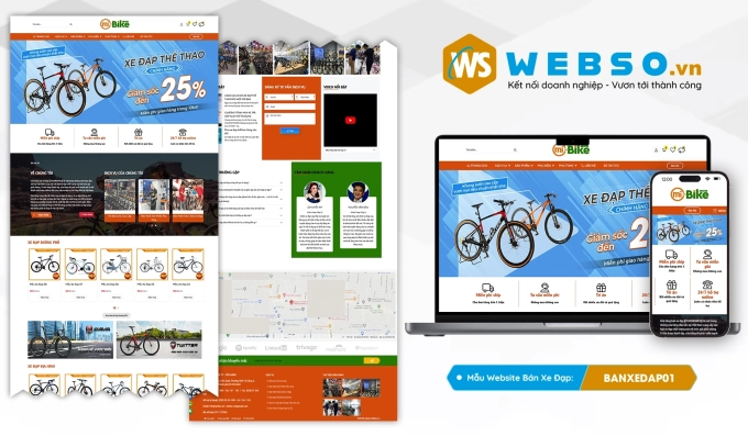 Mẫu website Bán Xe Đạp 01