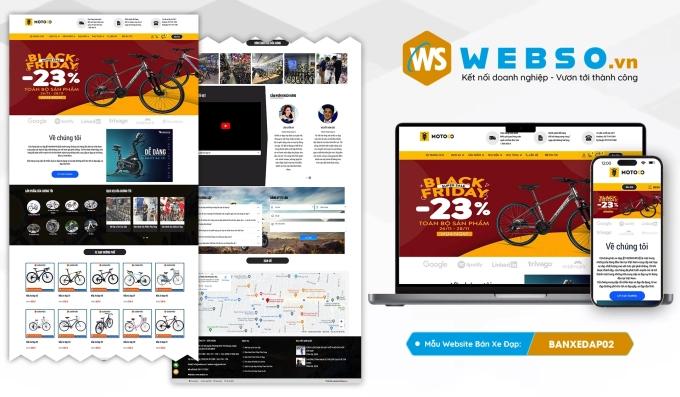 Mẫu website Bán Xe Đạp 02