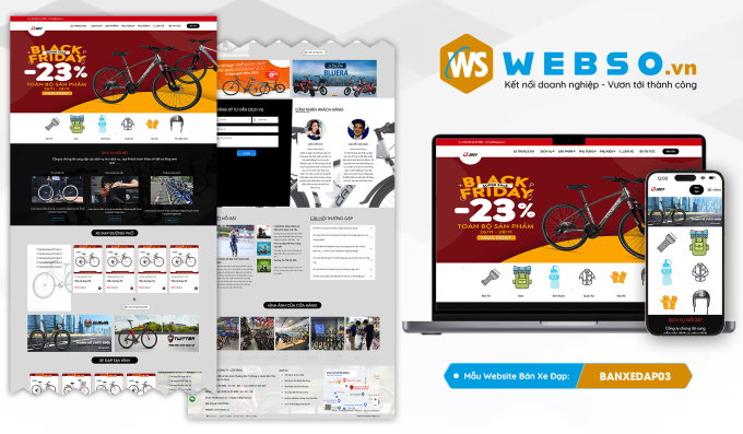Mẫu website Bán Xe Đạp 03