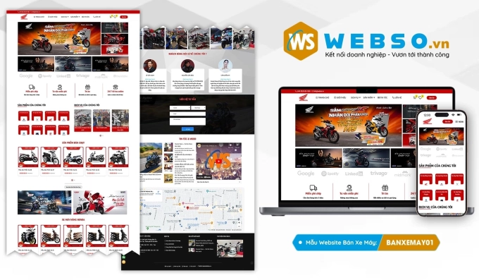 Mẫu website Bán Xe Máy 01