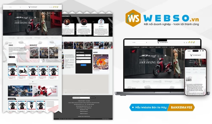 Mẫu website Bán Xe Máy 02