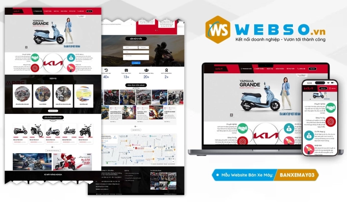 Mẫu website Bán Xe Máy 03