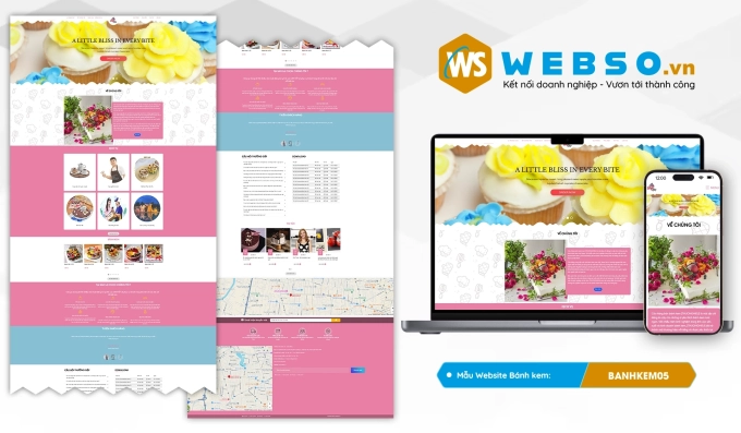 Mẫu website Bánh Kem 05