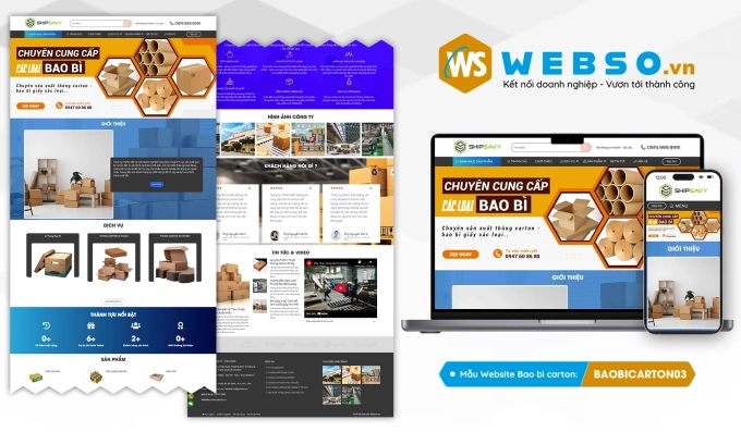 Mẫu website Bao Bì Carton 03