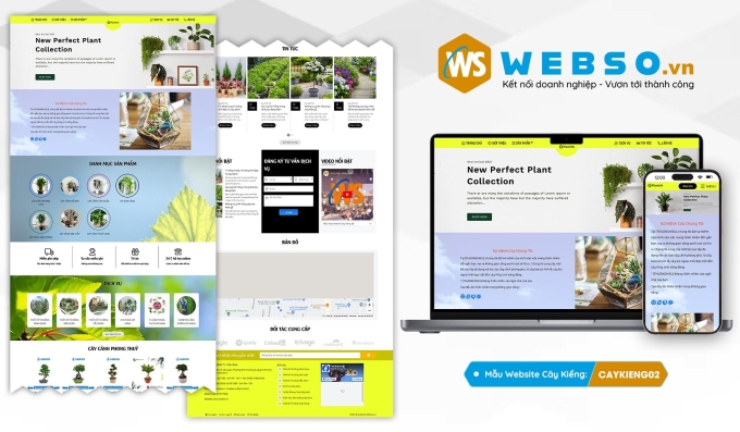 Mẫu website Cây Kiểng 02