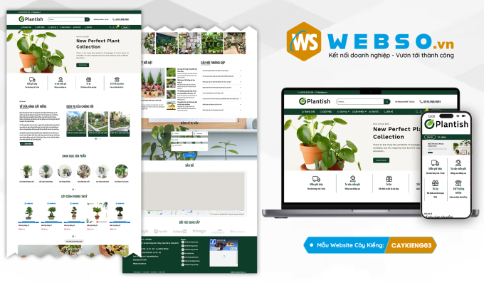 Mẫu website Cây Kiểng 03