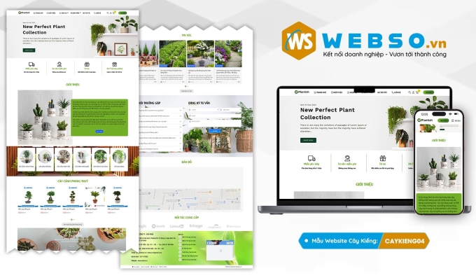 Mẫu website Cây Kiểng 04