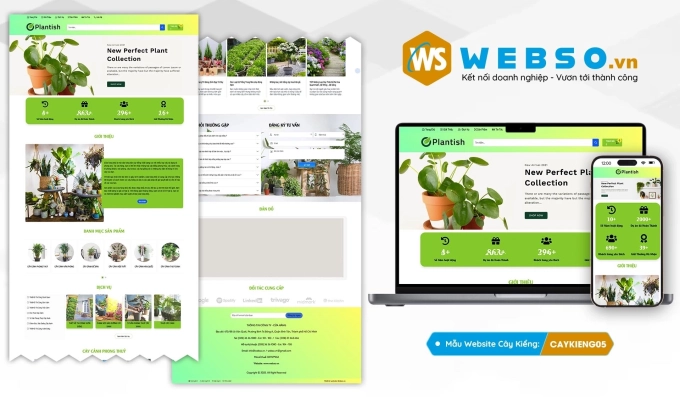 Mẫu website Cây Kiểng 05