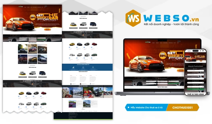 Mẫu website Cho Thuê Xe Ô Tô - Xe Máy 02