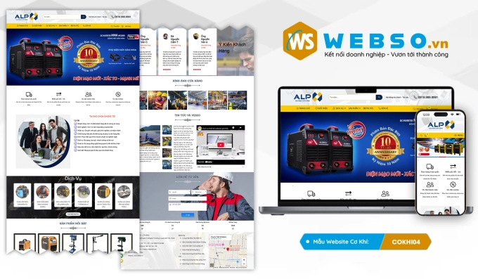 Mẫu website Cơ Khí 04