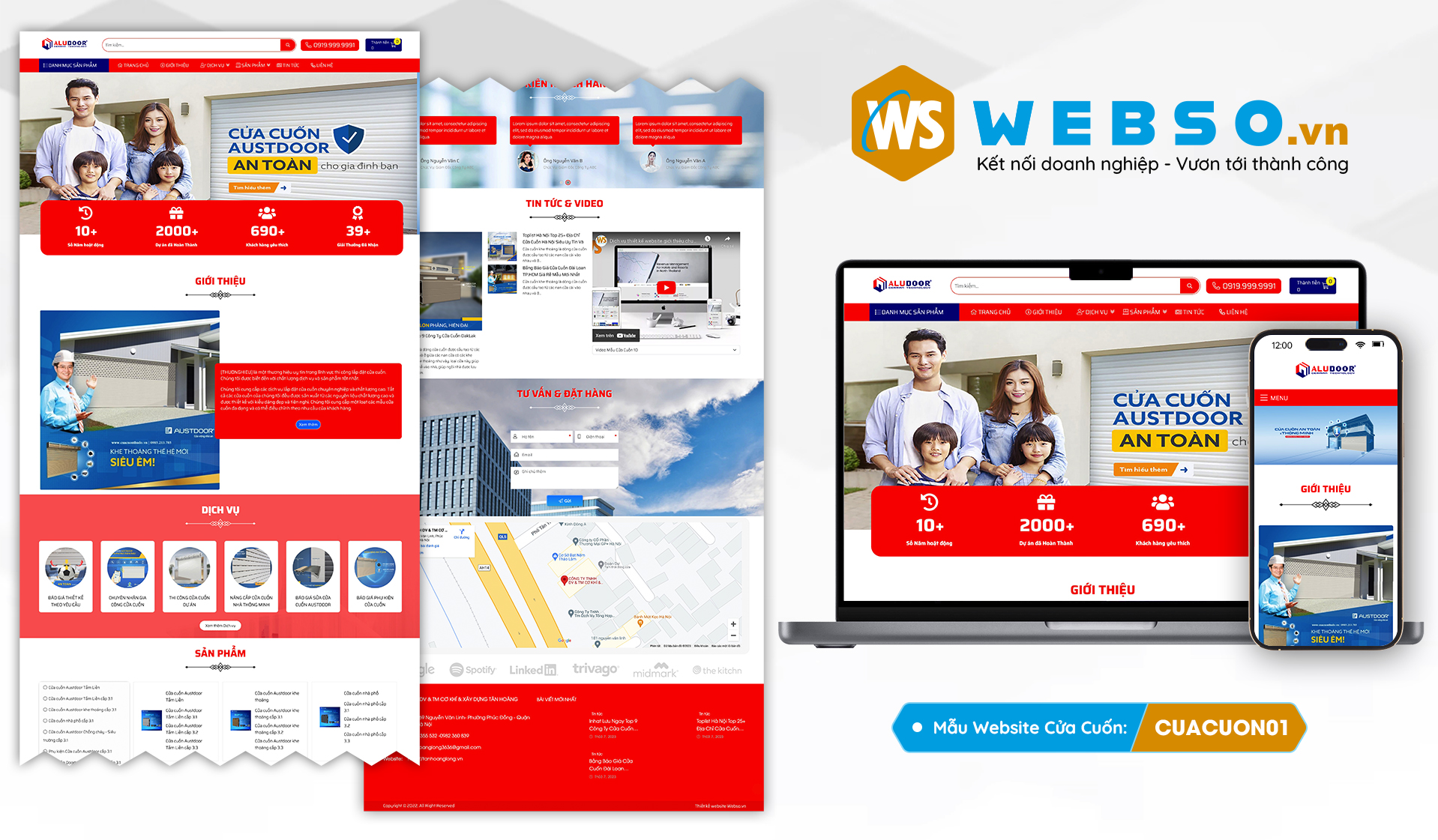 Mẫu website Cửa Cuốn 01