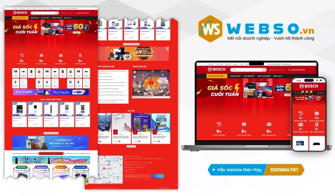 Mẫu website Cửa Hàng Điện Máy(Dienmayxanh) 01