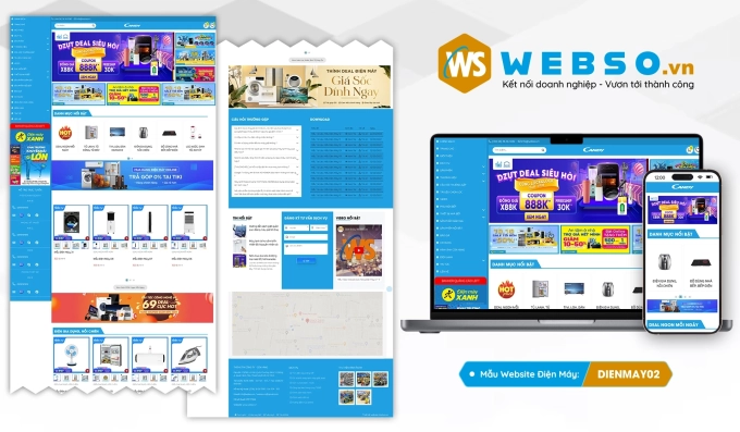 Mẫu website Cửa Hàng Điện Máy(Dienmayxanh) 02