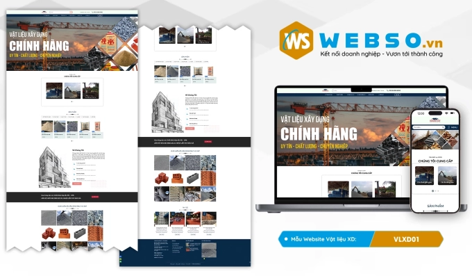Mẫu website Cửa Hàng Vlxd 01