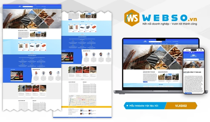 Mẫu website Cửa Hàng Vlxd 02