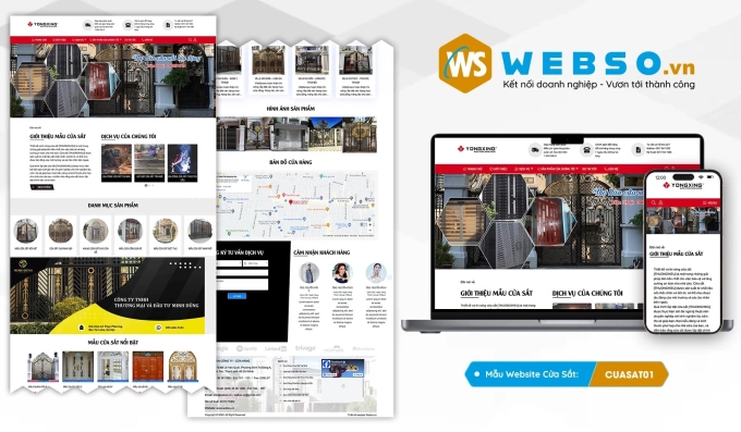 Mẫu website Cửa Sắt 01