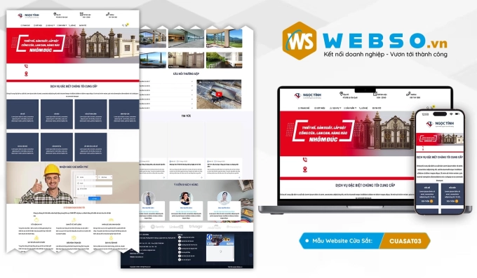 Mẫu website Cửa Sắt 03